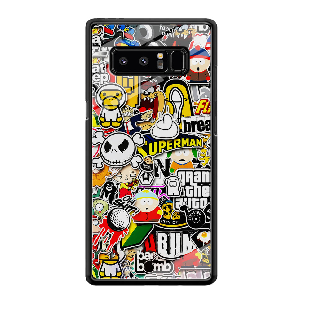 Sticker Collection Image Samsung Galaxy Note 8 Case