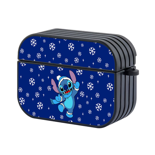 Stitch Navy Winter Apple Airpods Pro Case-AirPods Pro Case-Altracase