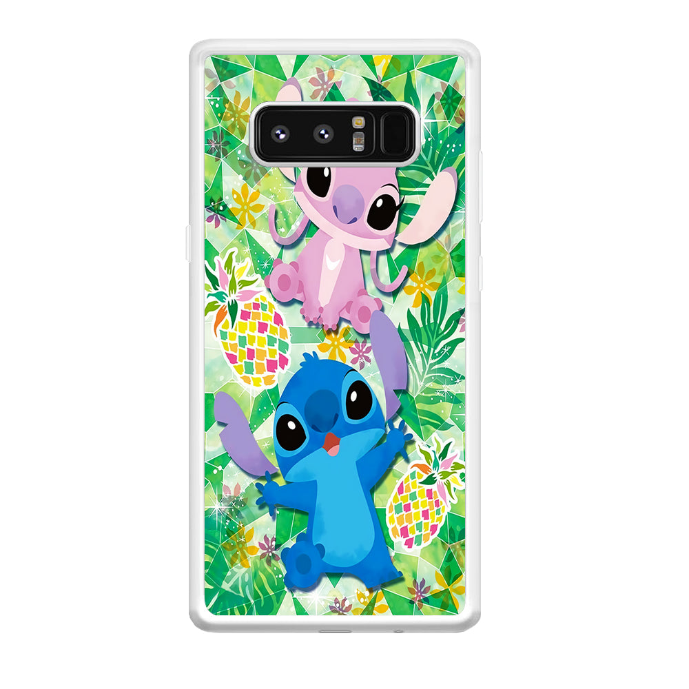 Stitch and Angel Fruit Samsung Galaxy Note 8 Case