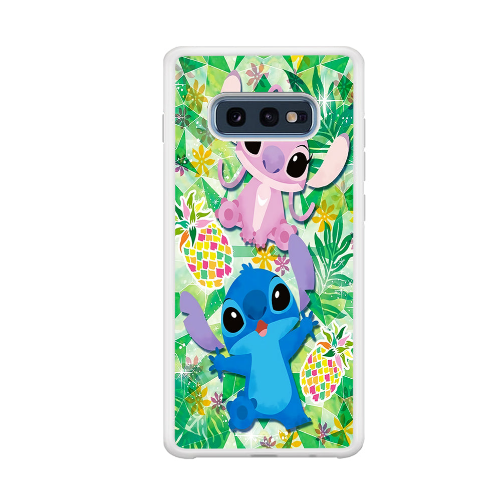 Stitch and Angel Fruit Samsung Galaxy S10E Case