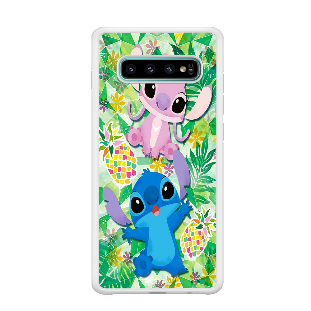 Stitch and Angel Fruit Samsung Galaxy S10 Case