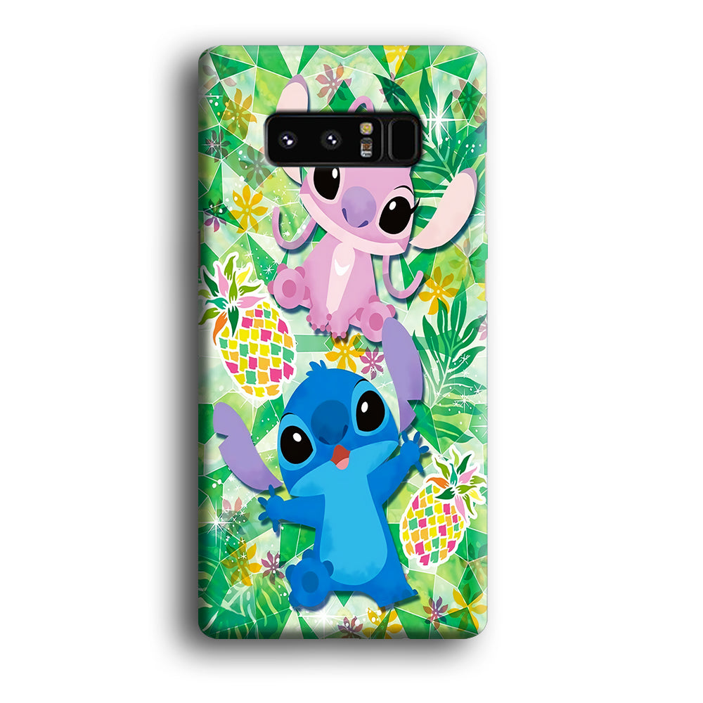 Stitch and Angel Fruit Samsung Galaxy Note 8 Case