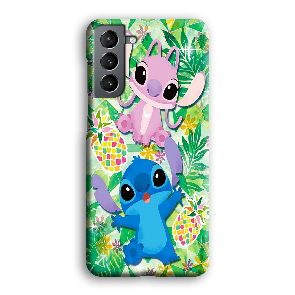 Stitch and Angel Fruit Samsung Galaxy S24 Case