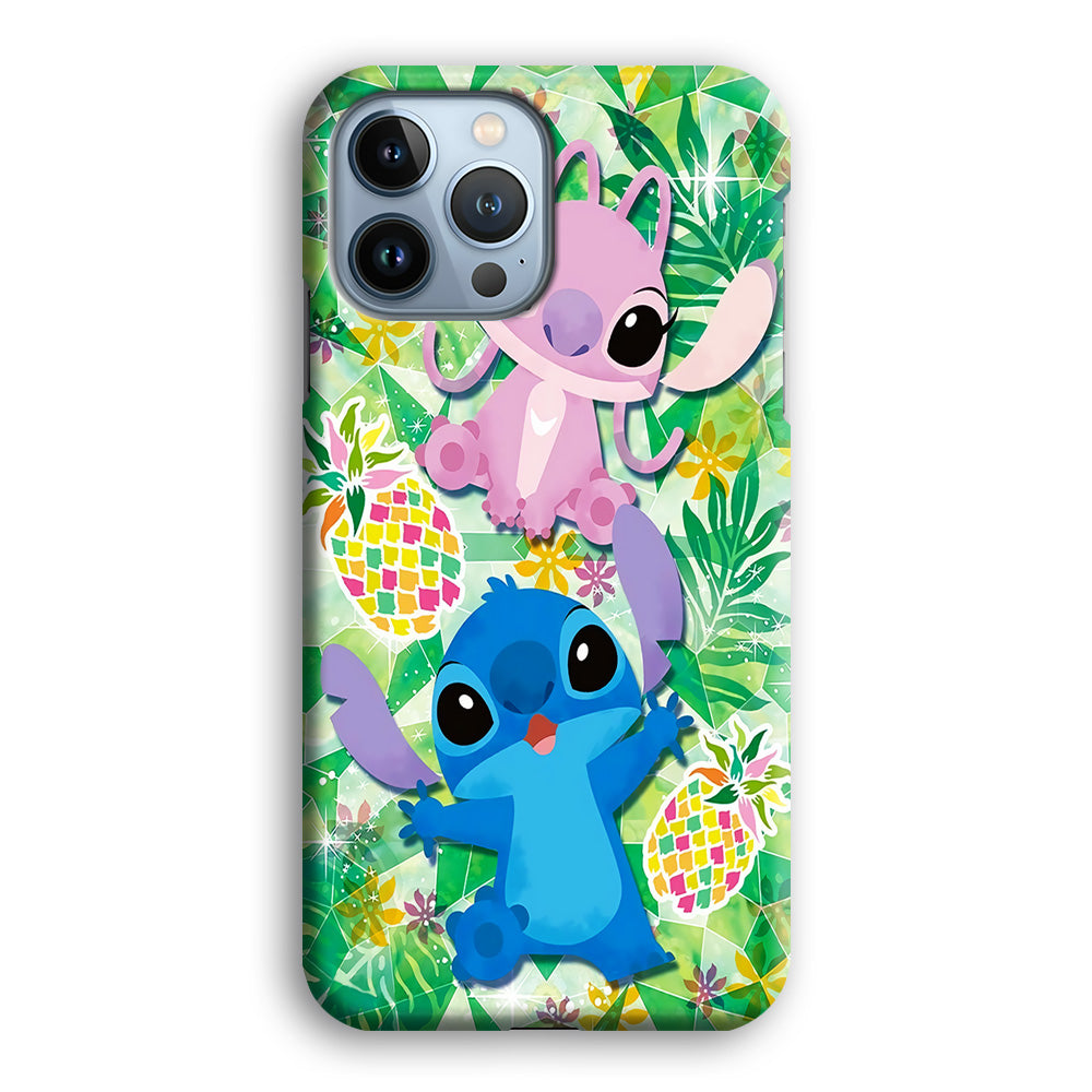 Stitch and Angel Fruit iPhone 14 Pro Case