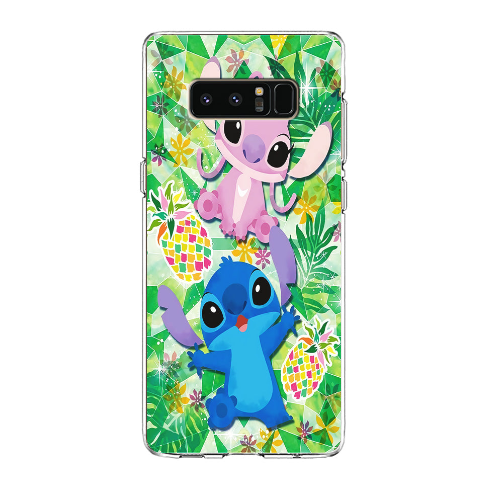 Stitch and Angel Fruit Samsung Galaxy Note 8 Case