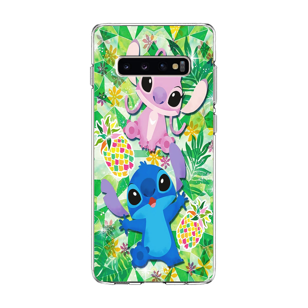 Stitch and Angel Fruit Samsung Galaxy S10 Case