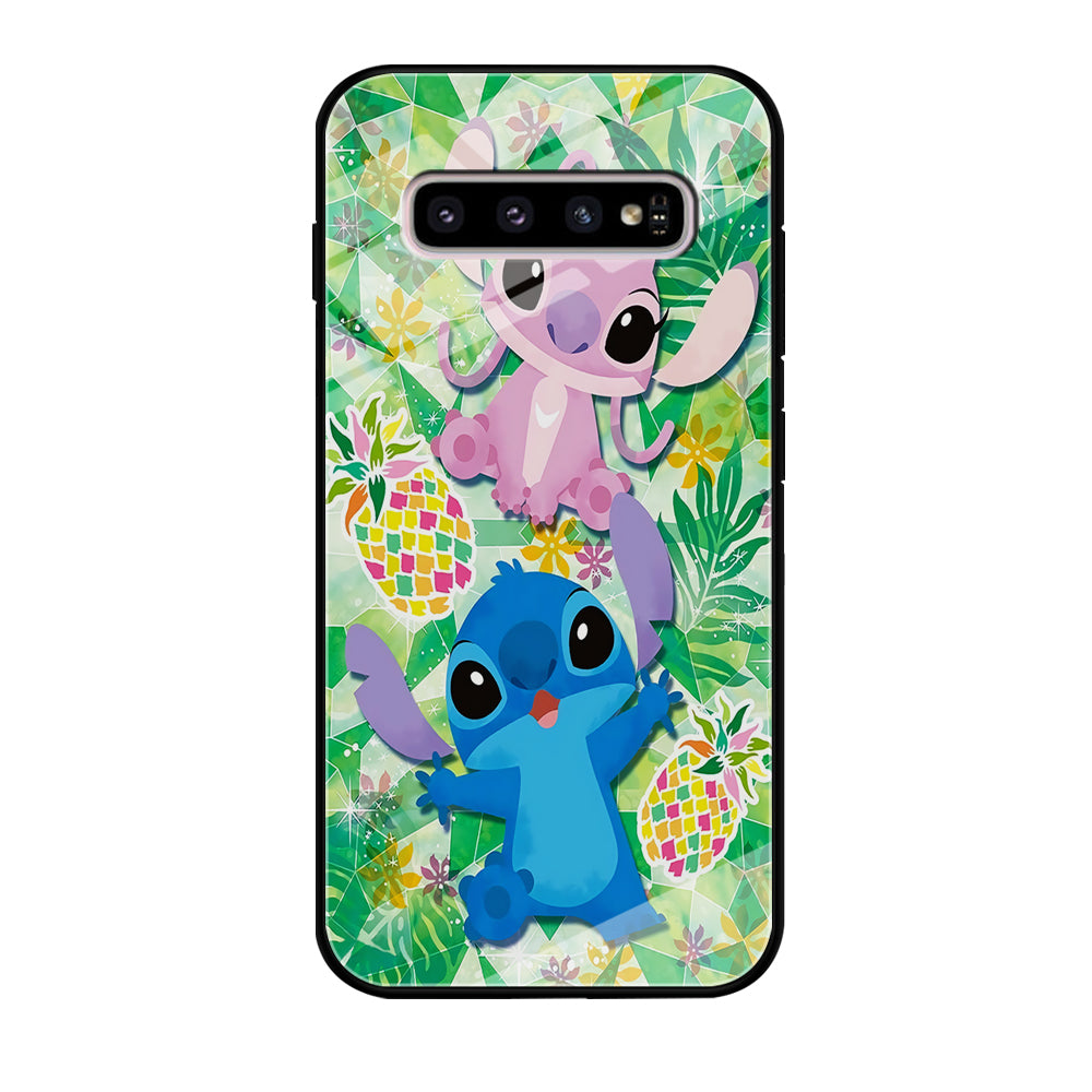 Stitch and Angel Fruit Samsung Galaxy S10 Case