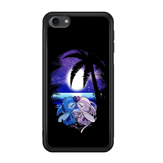 Stitch and Angel Kissing iPod Touch 6 Case-Phone Case-Rubber White (2D Case)-Altracase