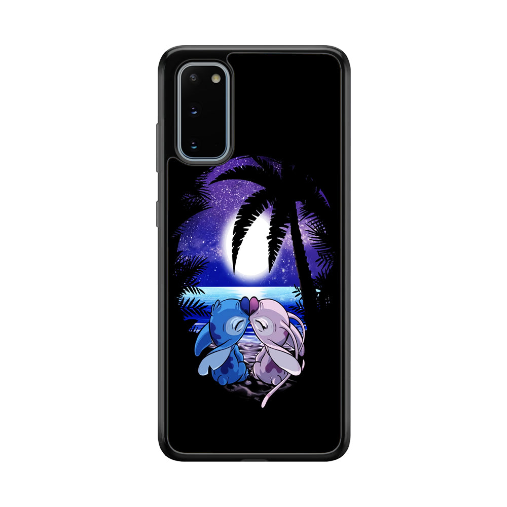 Stitch and Angel Kissing Samsung Galaxy S20 Case-Phone Case-Rubber Black (2D Case)-Altracase