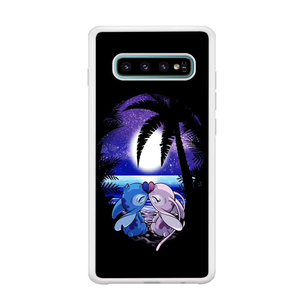 Stitch and Angel Kissing Samsung Galaxy S10 Case