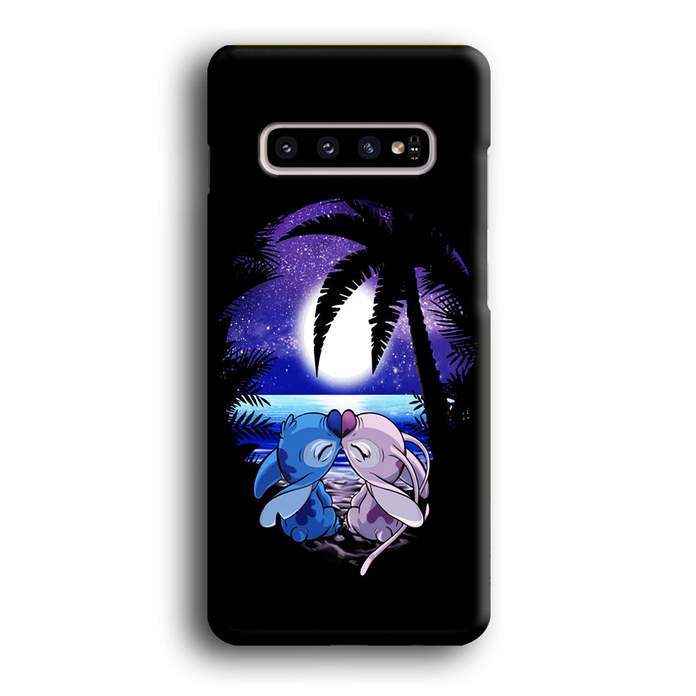 Stitch and Angel Kissing Samsung Galaxy S10 Case