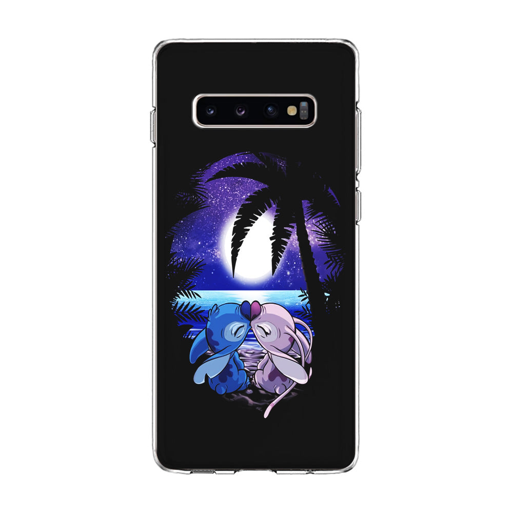 Stitch and Angel Kissing Samsung Galaxy S10 Case