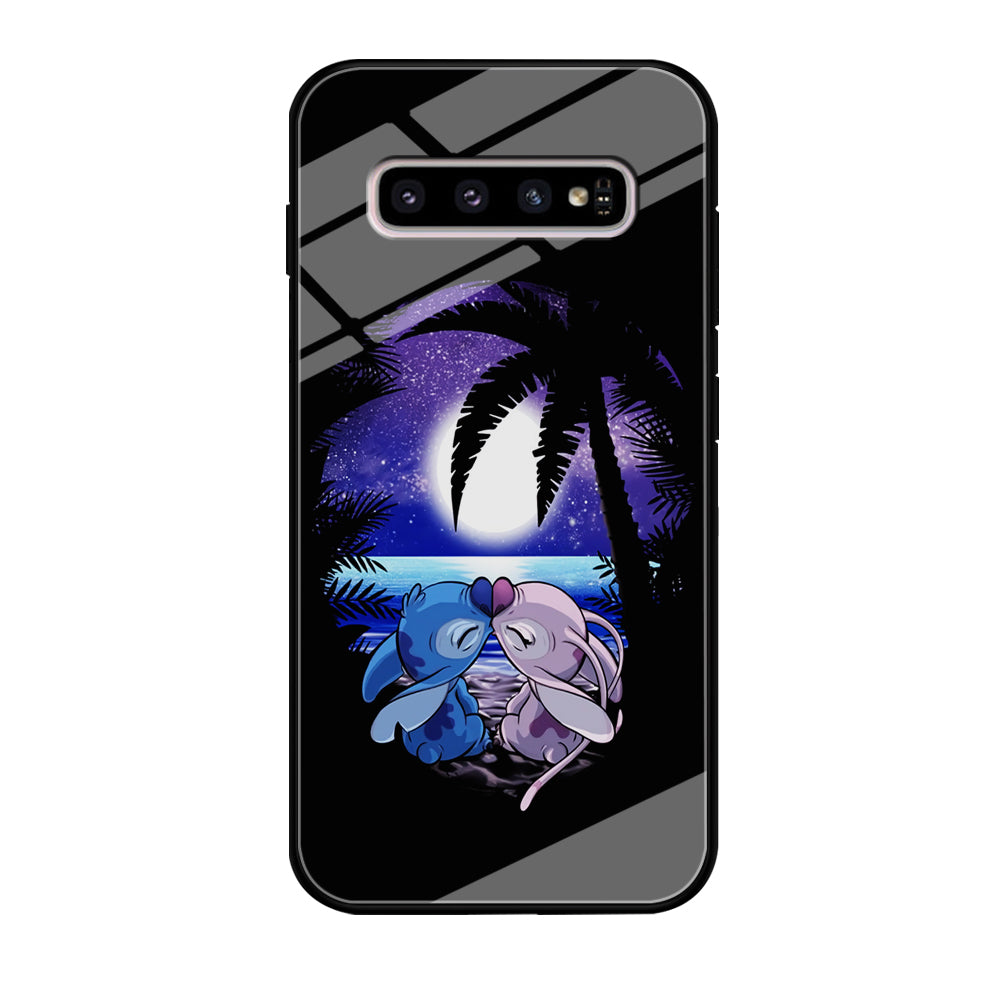 Stitch and Angel Kissing Samsung Galaxy S10 Case