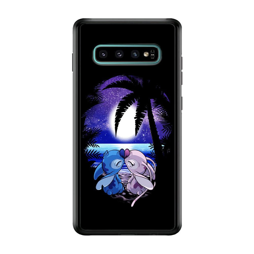 Stitch and Angel Kissing Samsung Galaxy S10 Plus Case