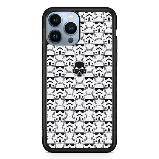 Stormtrooper Face Pattern Star Wars iPhone 13 Pro Max Case