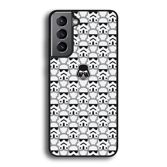 Stormtrooper Face Pattern Star Wars Samsung Galaxy S21 Plus Case-Phone Case-Rubber Black (2D Case)-Altracase