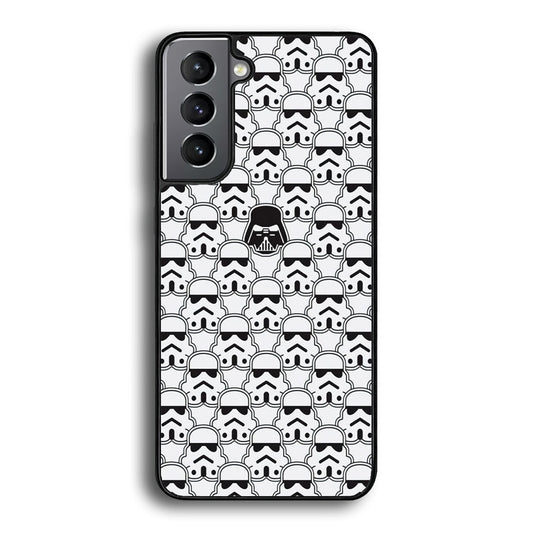 Stormtrooper Face Pattern Star Wars Samsung Galaxy S24 Plus Case-Phone Case-Rubber Black (2D Case)-Altracase