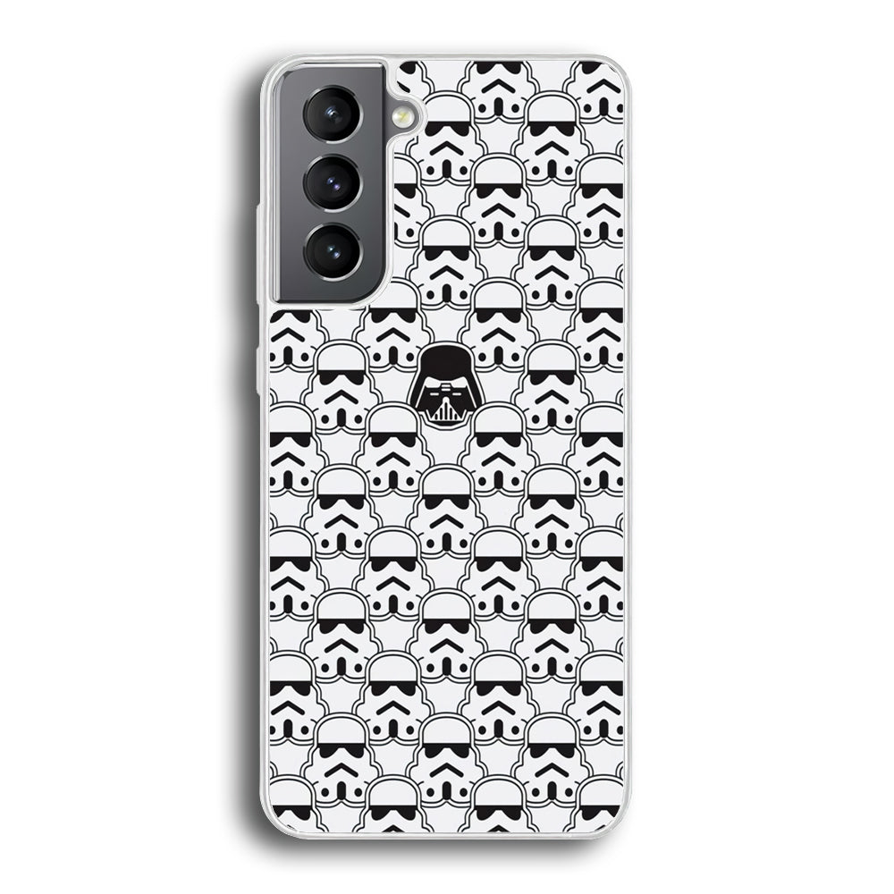 Stormtrooper Face Pattern Star Wars Samsung Galaxy S24 Plus Case-Phone Case-Rubber White (2D Case)-Altracase