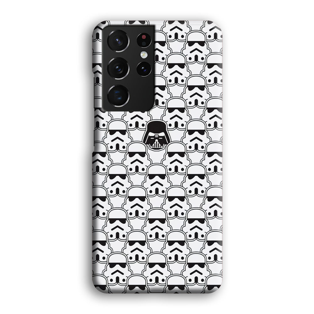 Stormtrooper Face Pattern Star Wars Samsung Galaxy S22 Ultra Case