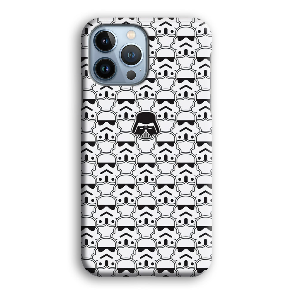 Stormtrooper Face Pattern Star Wars iPhone 14 Pro Case