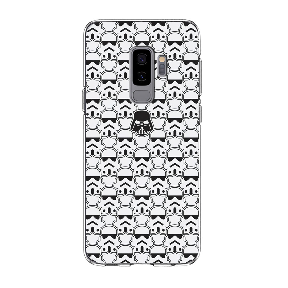 Stormtrooper Face Pattern Star Wars Samsung Galaxy S9 Plus Case