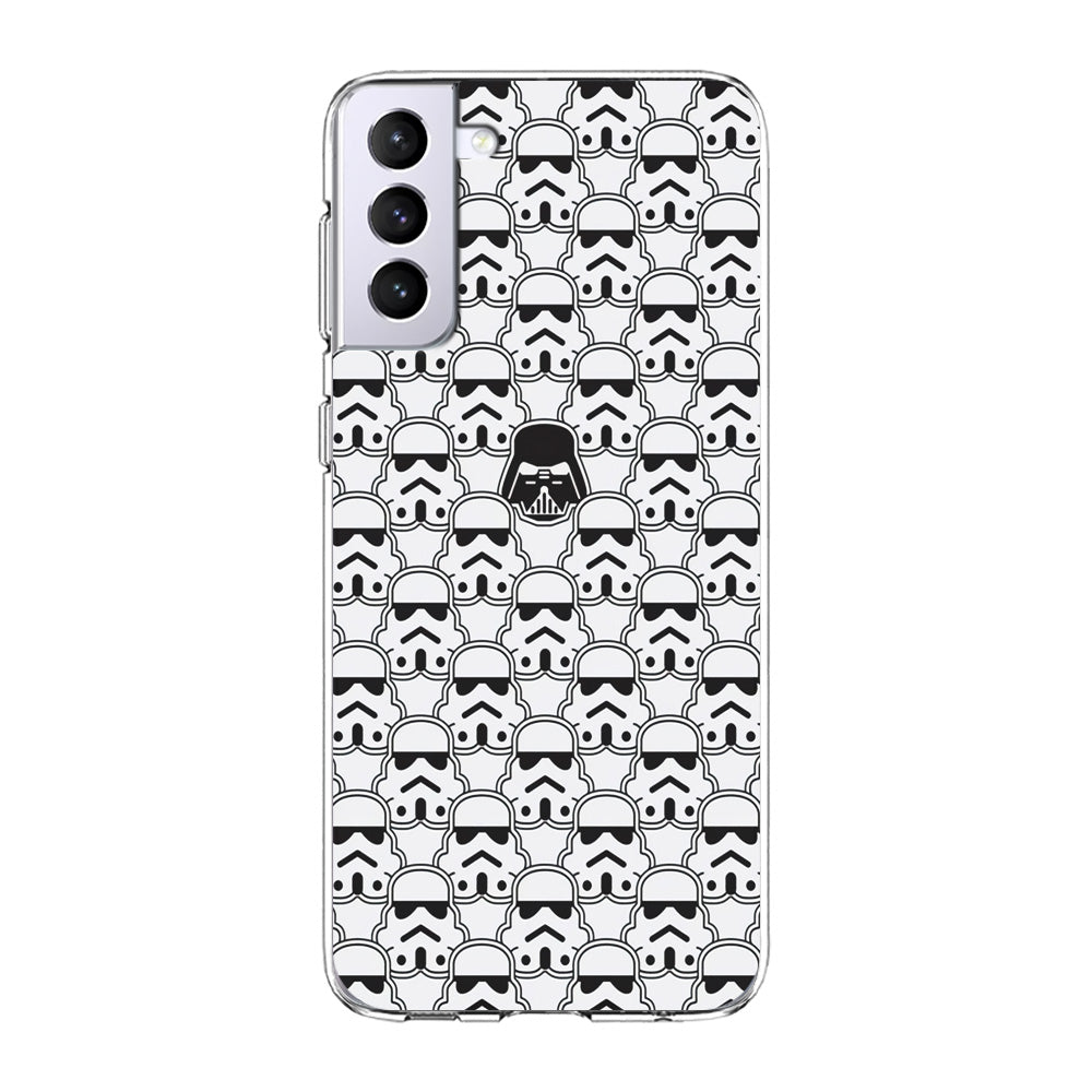Stormtrooper Face Pattern Star Wars Samsung Galaxy S24 Plus Case-Phone Case-Clear Soft Case-Altracase