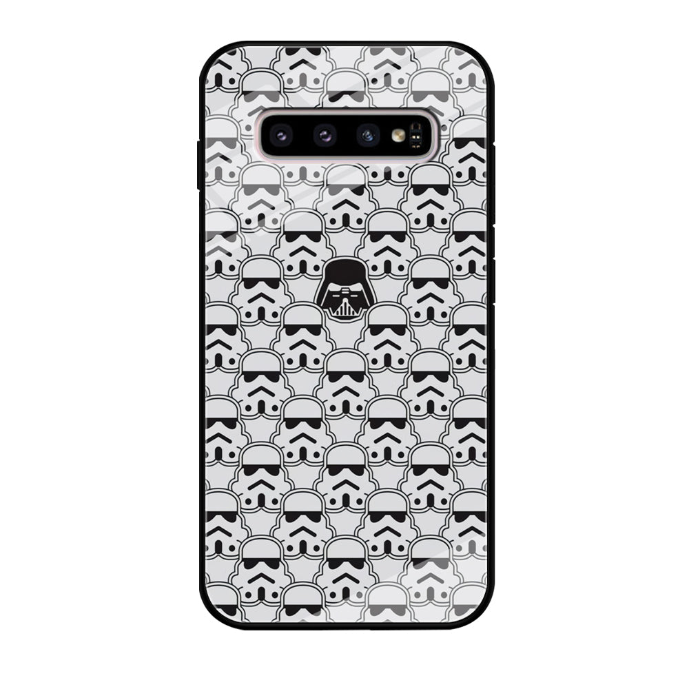 Stormtrooper Face Pattern Star Wars Samsung Galaxy S10 Plus Case