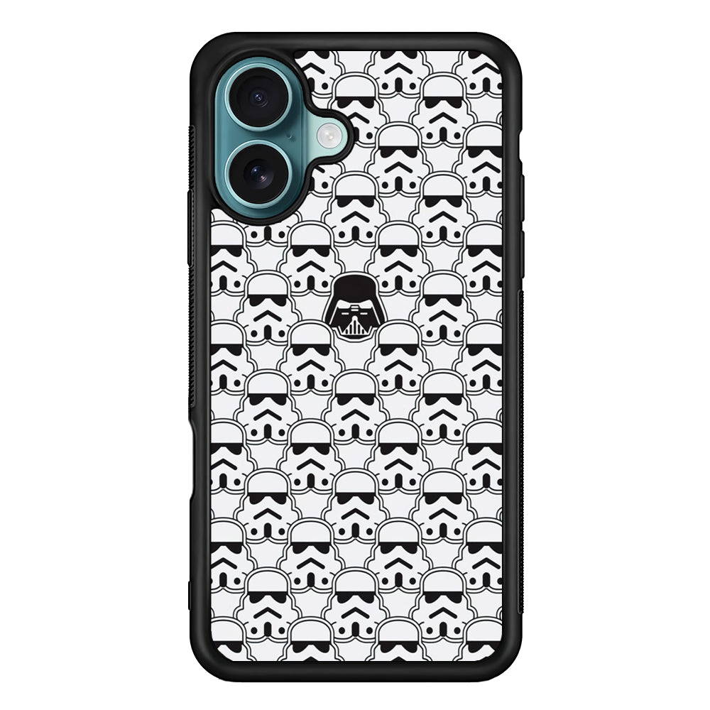 Stormtrooper Face Pattern Star Wars iPhone 16 Plus Case - Altracase