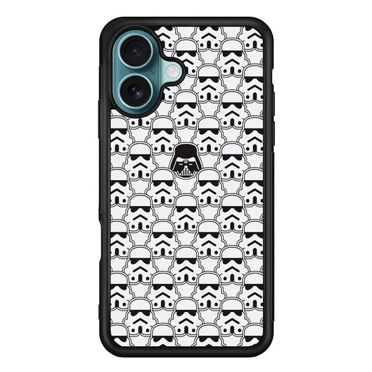 Stormtrooper Face Pattern Star Wars iPhone 16 Plus Case - Altracase