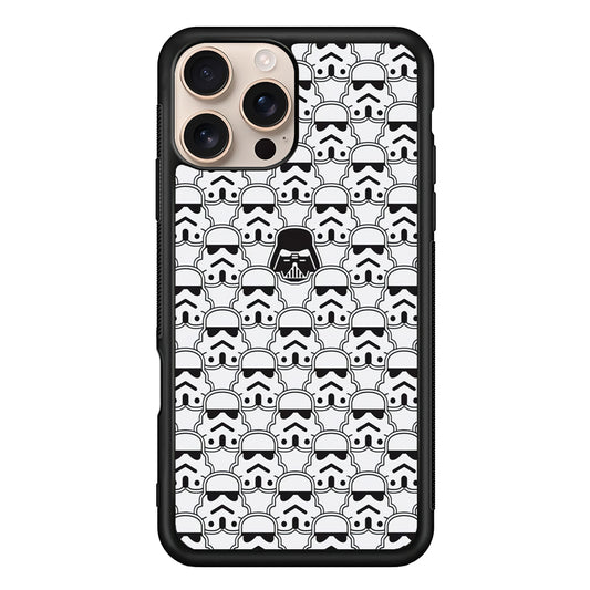 Stormtrooper Face Pattern Star Wars iPhone 16 Pro Case - Altracase