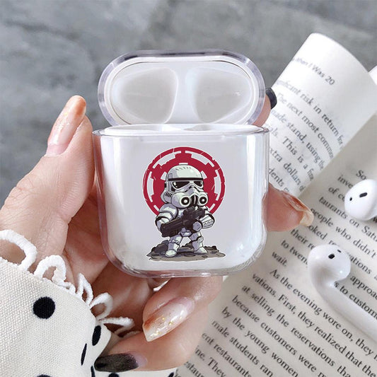 Stormtrooper Mini Cartoon Hard Plastic Protective Clear Case Cover For Apple Airpods-AirPod Case-Altracase