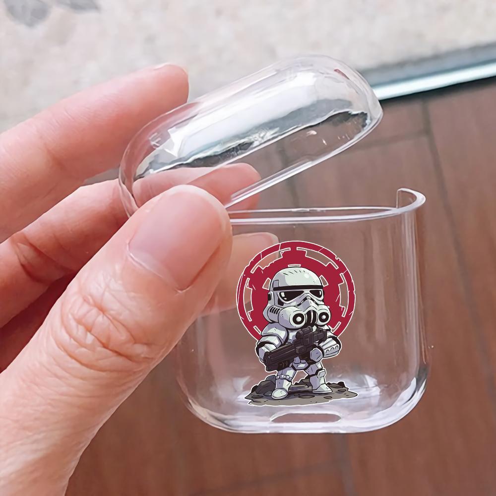 Stormtrooper Mini Cartoon Hard Plastic Protective Clear Case Cover For Apple Airpods-AirPod Case-Altracase
