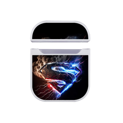 Superman Lightning Logo Apple AirPods Case-AirPod Case-White-Altracase