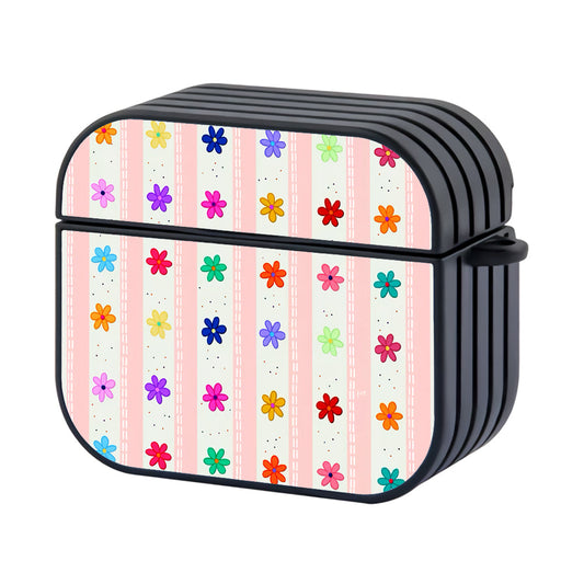 Sweet Colorful Flower Stripes Apple AirPods 4 Case - Altracase