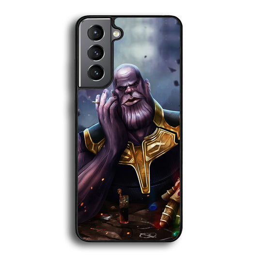 Thanos Chill Samsung Galaxy S24 Plus Case-Phone Case-Rubber Black (2D Case)-Altracase