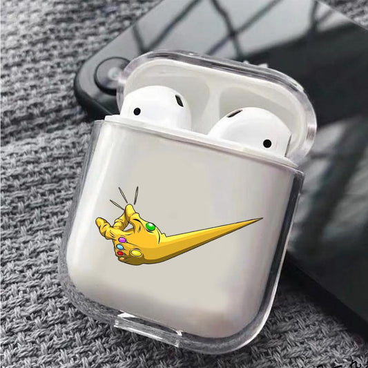 Thanos Hands Just Do It Hard Plastic Protective Clear Case Cover For Apple Airpods-AirPod Case-Altracase