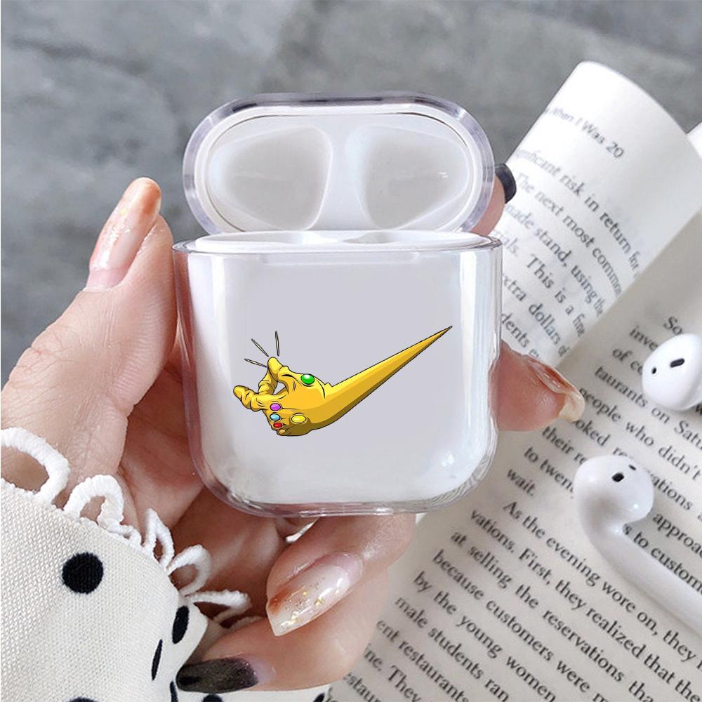 Thanos Hands Just Do It Hard Plastic Protective Clear Case Cover For Apple Airpods-AirPod Case-Altracase