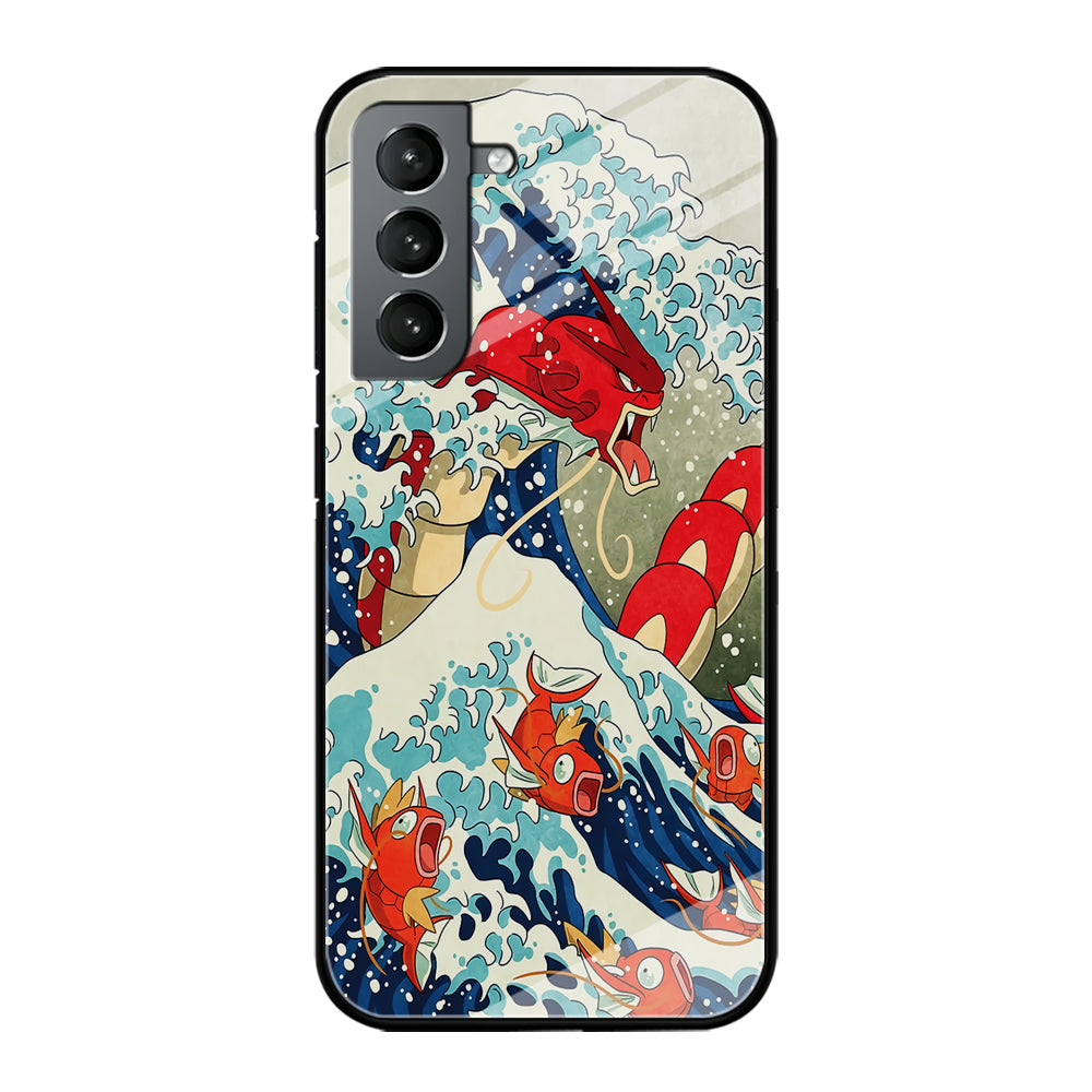 The Great Wave Gyarados Samsung Galaxy S23 Case-Phone Case-Tempered Glass Case-Altracase