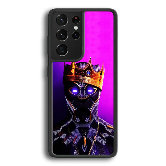 The King Black Panther Samsung Galaxy S21 Ultra Case-Phone Case-Rubber Black (2D Case)-Altracase