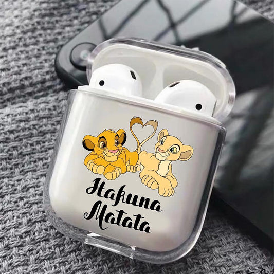 The Lion King Hakuna Matata Hard Plastic Protective Clear Case Cover For Apple Airpods-AirPod Case-Altracase