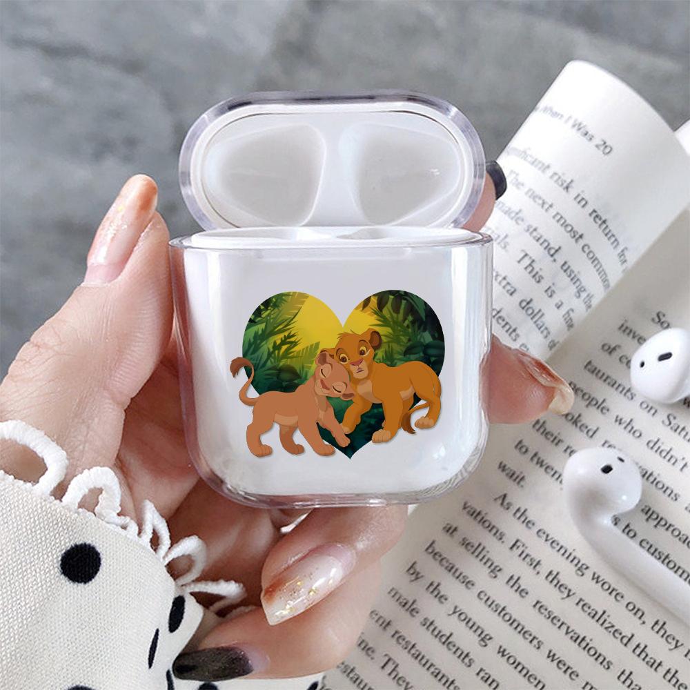 The Lion King Love Hard Plastic Protective Clear Case Cover For Apple Airpods-AirPod Case-Altracase