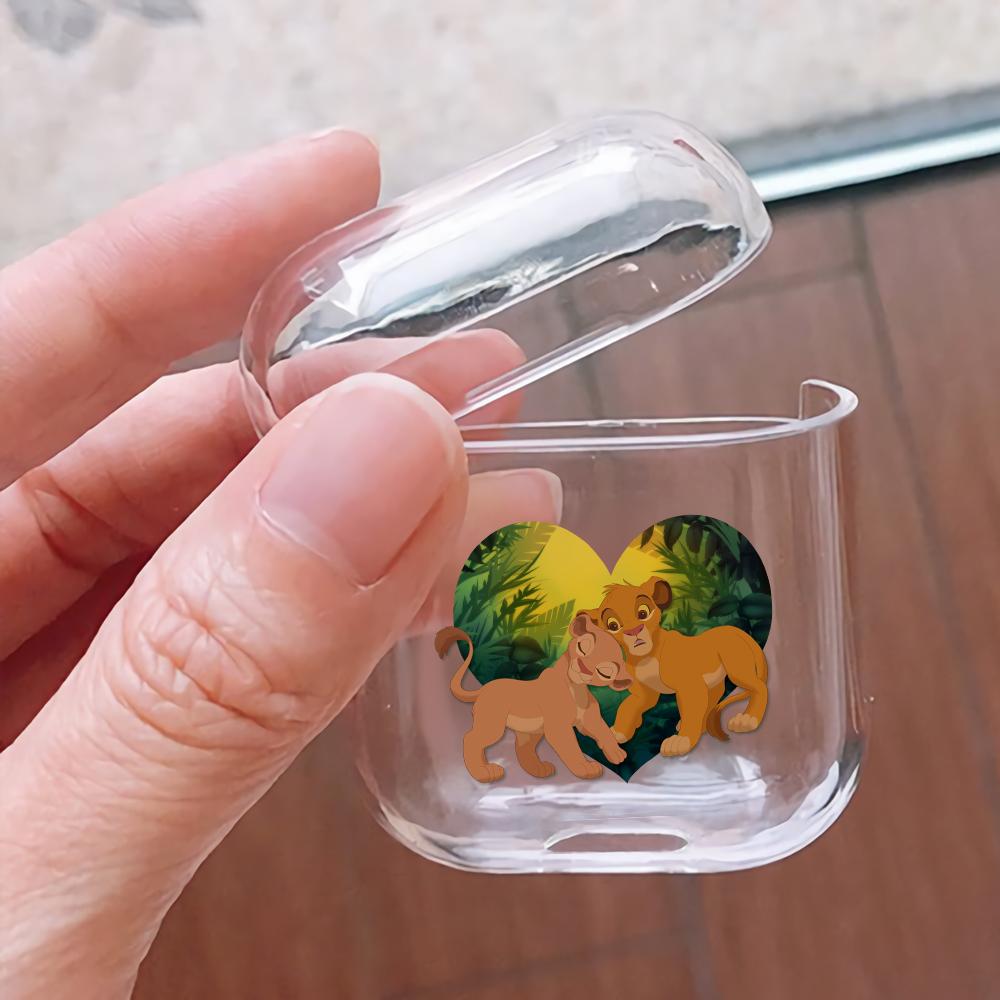 The Lion King Love Hard Plastic Protective Clear Case Cover For Apple Airpods-AirPod Case-Altracase