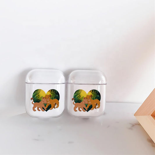 The Lion King Love Hard Plastic Protective Clear Case Cover For Apple Airpods-AirPod Case-Altracase