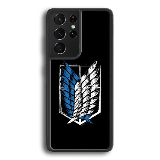The Logo of the Survey Corps Samsung Galaxy S21 Ultra Case-Phone Case-Rubber Black (2D Case)-Altracase