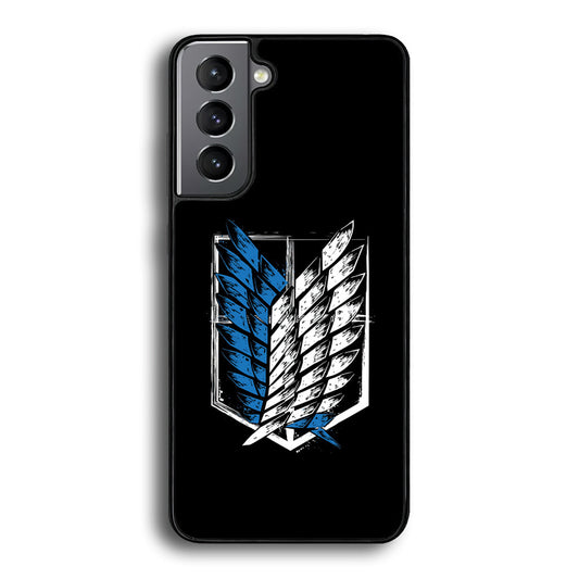 The Logo of the Survey Corps Samsung Galaxy S24 Plus Case-Phone Case-Rubber Black (2D Case)-Altracase