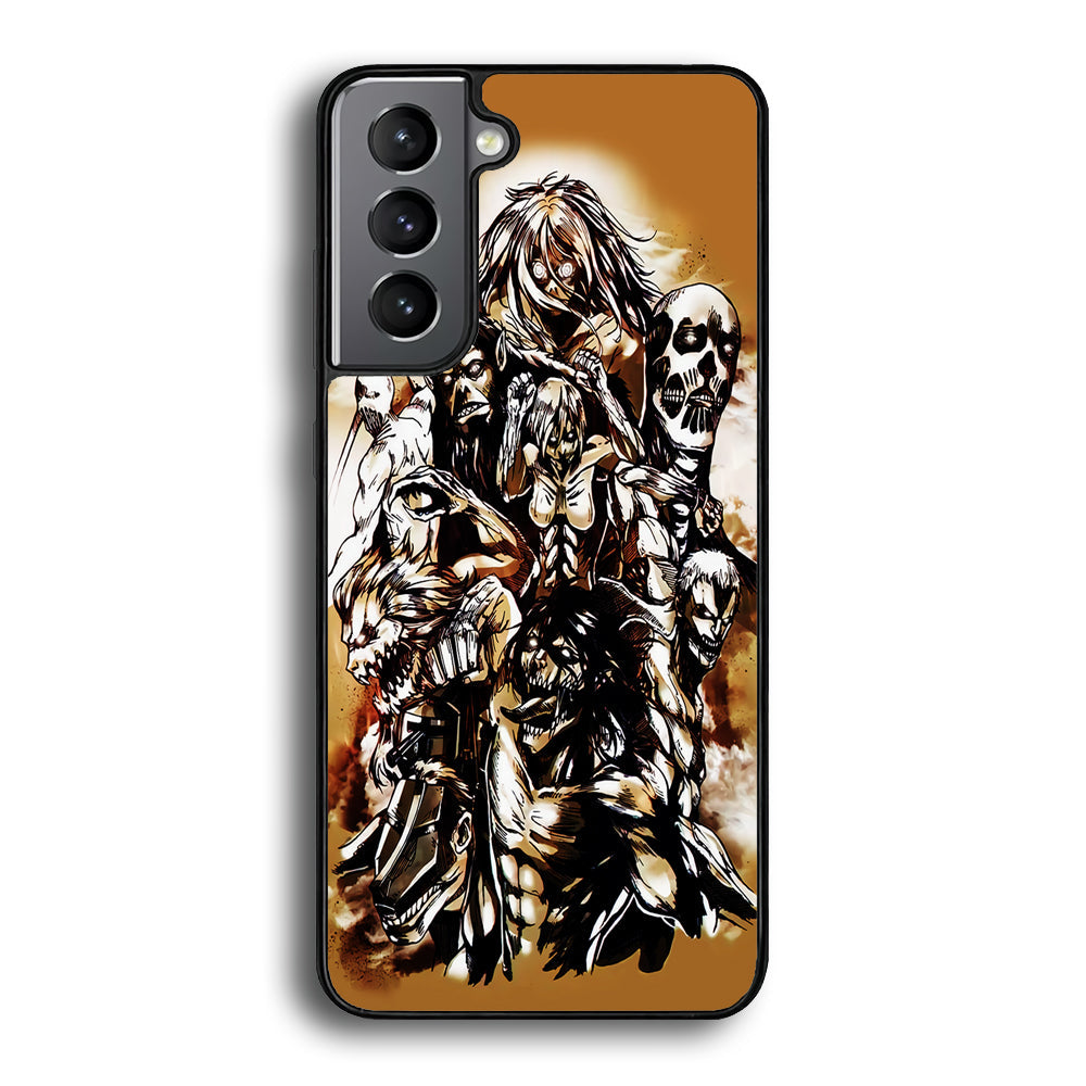 The Nine Titan Shingeki No Kyojin Samsung Galaxy S23 Case-Phone Case-Rubber Black (2D Case)-Altracase