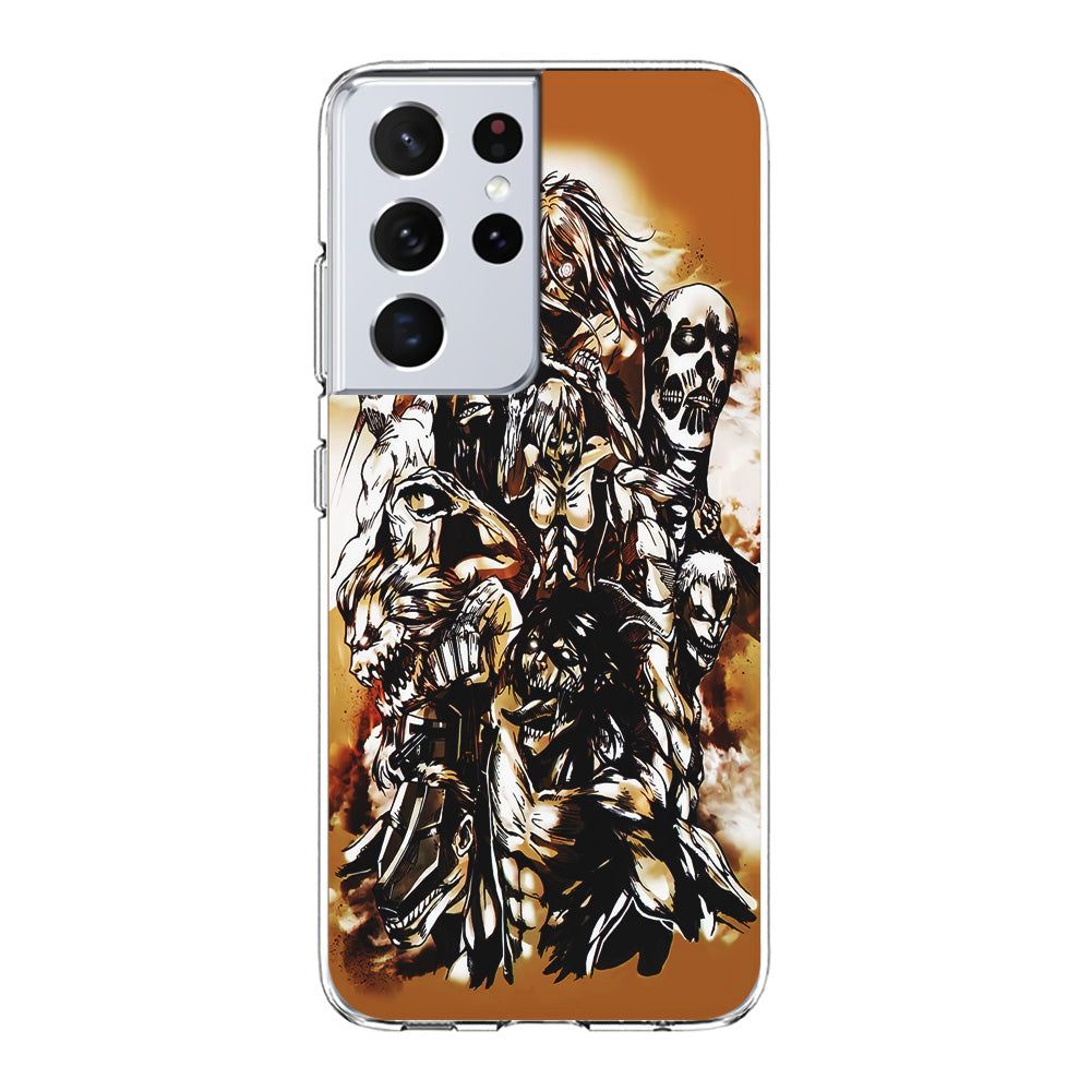 The Nine Titan Shingeki No Kyojin Samsung Galaxy S21 Ultra Case-Phone Case-Clear Soft Case-Altracase