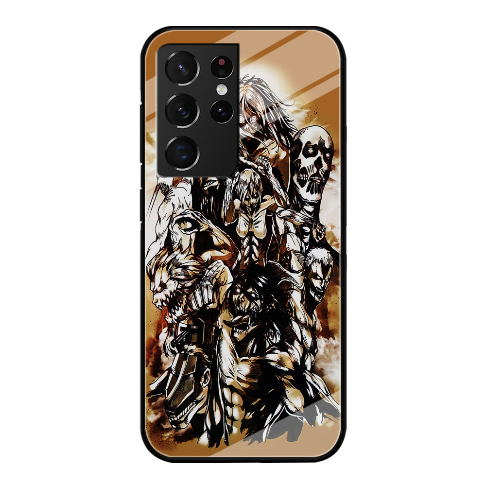 The Nine Titan Shingeki No Kyojin Samsung Galaxy S21 Ultra Case-Phone Case-Tempered Glass Case-Altracase