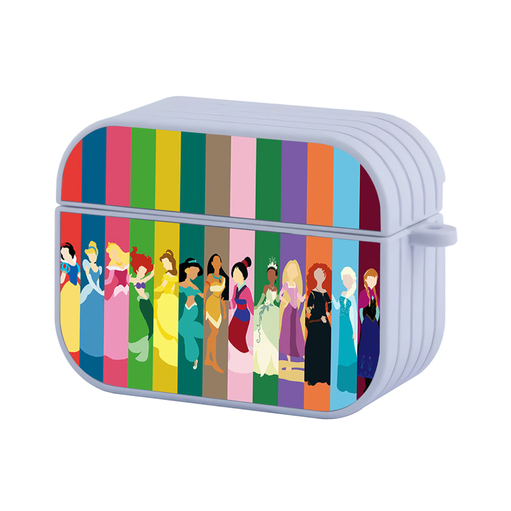 The Princess Colored Silhouette Hard Plastic Case Cover For Apple Airpods Pro