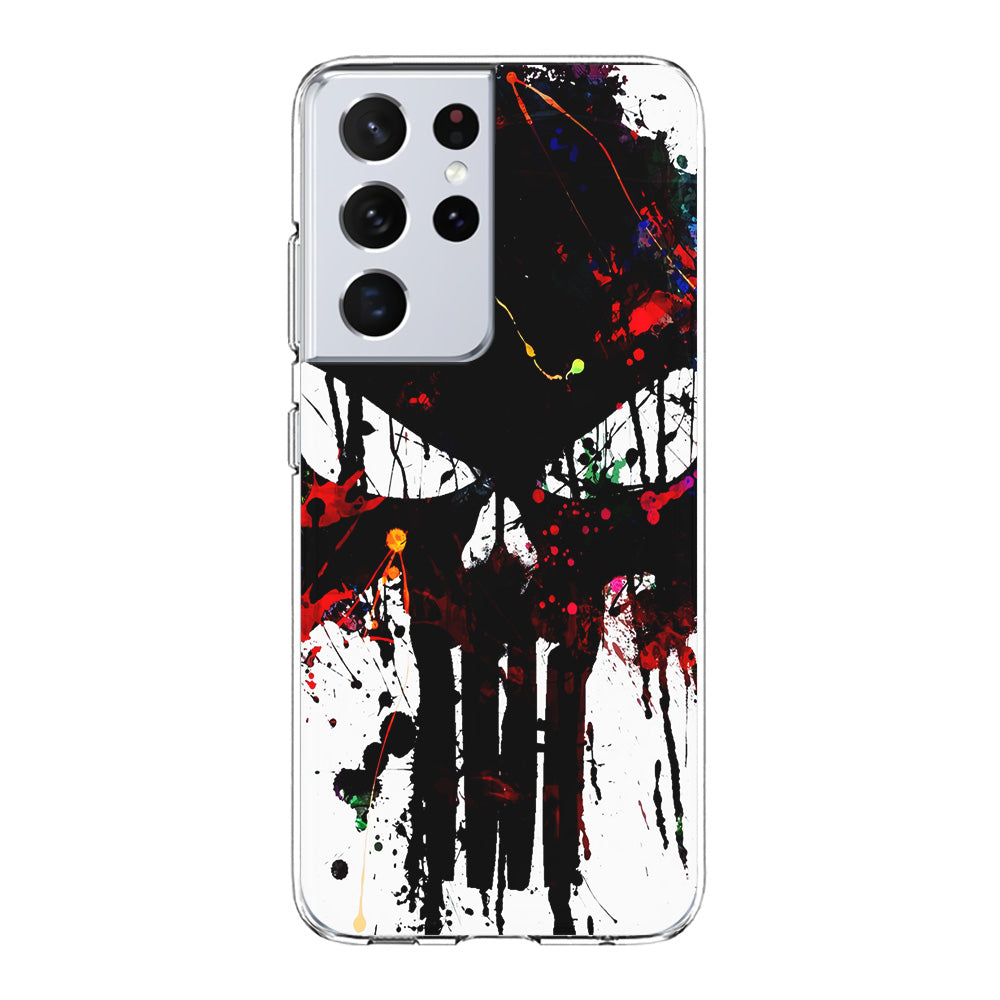 The Punisher Abstract Painting Samsung Galaxy S21 Ultra Case-Phone Case-Clear Soft Case-Altracase